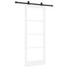vidaXL Ușă glisantă ORKDAL Alb 83 x 211 cm Lemn masiv de pin și sticlă