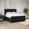 vidaXL Pat box spring cu saltea, negru, 180x200 cm, catifea