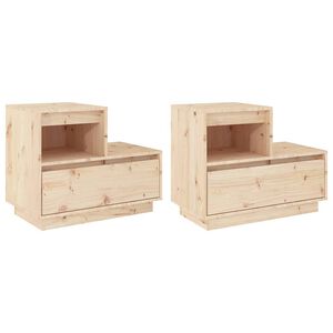 vidaXL Noptiere, 2 buc., 60x34x51 cm, lemn masiv de pin