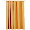 vidaXL Draperie opacă, aspect de in, galben, 290 x 245 cm, cu c&acirc;rlige