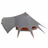 vidaXL Cort Teepee cu acoperiș Gri și Portocalie 600 x 600 x 347 cm