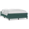 vidaXL Pat box spring cu saltea, Verde închis, 140x210 cm, catifea