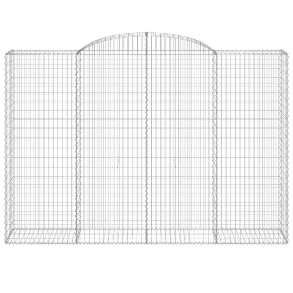 vidaXL Coșuri gabion arcuite 2 buc. 300x50x200/220 cm, fier galvanizat