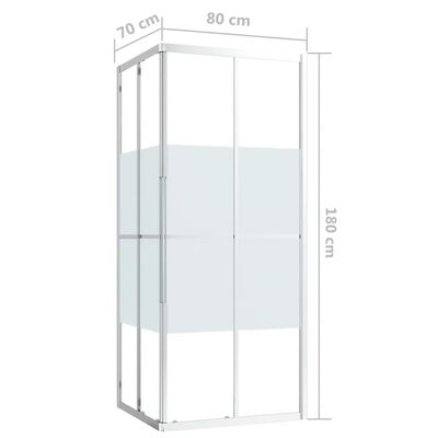 vidaXL Cabină de duș, 80x70x180 cm, ESG
