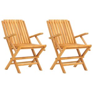 vidaXL Scaune pliante 2 buc 61x67x90 cm lemn masiv de tec