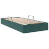 vidaXL Pat cu storage cu headboard Verde &icirc;nchis 90 x 200 cm Catifea