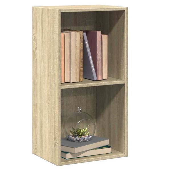 vidaXL Bibliotecă 2 rafturi stejar sonoma 40x30x76,5 cm lemn prelucrat