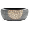 vidaXL Lavoar de blat, negru și maro, rotund, &Phi;41x14 cm, ceramică