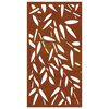 vidaXL Decor de perete 105x55 cm design frunze bambus oțel Corten