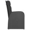 vidaXL Set mobilier de grădină cu perne, 9 piese, negru, poliratan