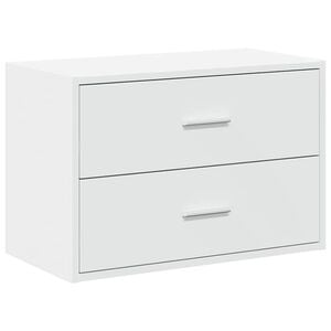 vidaXL Dulap cu 2 sertare alb 60x31x40 cm lemn prelucrat