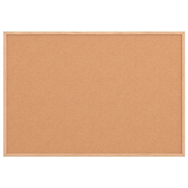 vidaXL Tablă de plută cu ramă din lemn masiv de pin 80x55 cm