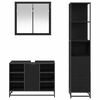 vidaXL Set de mobilier pentru baie 3 pcs Stejar Negru Lemn compozit