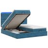 vidaXL Pat Ottoman cu Saltea și LED Albastru &icirc;nchis 200 x 200 cm