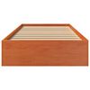 vidaXL Cadru pat fără saltea, maro ceruit, 75x190 cm, lemn masiv pin