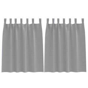 vidaXL Perdele Opaque cu Inel 2 pcs Gri deschis 140 x 140 cm Poliester