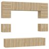 vidaXL Set dulap TV, 8 piese, stejar sonoma, lemn prelucrat