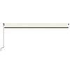 vidaXL Copertină retractabilă manual, crem, 600x350 cm