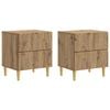 vidaXL Noptieră 2 pcs Stejar Artizanal 43 x 34,5 x 48 cm