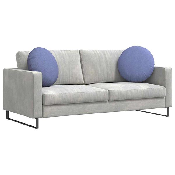 vidaXL Perne de Șezut 2 pcs Albastru Jeans &Oslash;50 x 19 cm țesătură