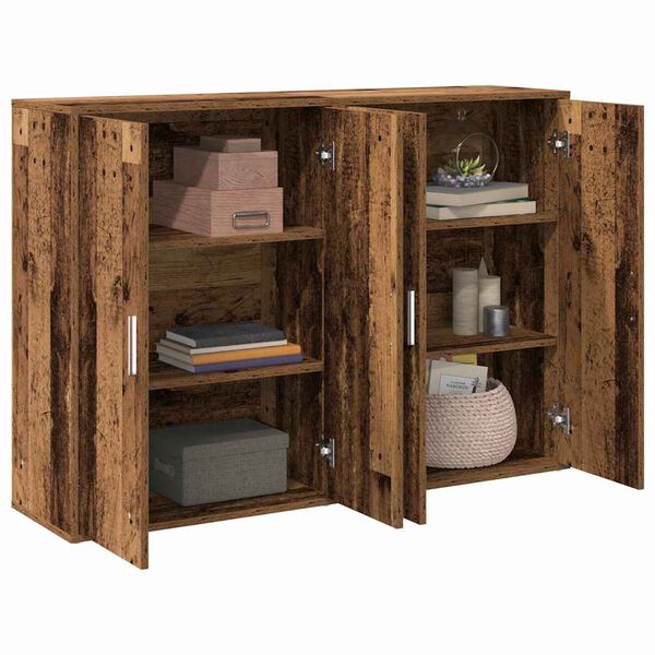 vidaXL Bufet 2 pcs Lemn vechi 60 x 31 x 84 cm Lemn compozit