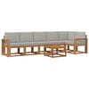 vidaXL Set de canapele de exterior 7 buc. Gri natural și deschis