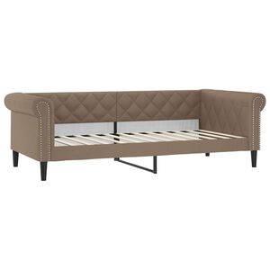 vidaXL Cadru de pat, cappuccino, 80x200 cm, piele ecologică