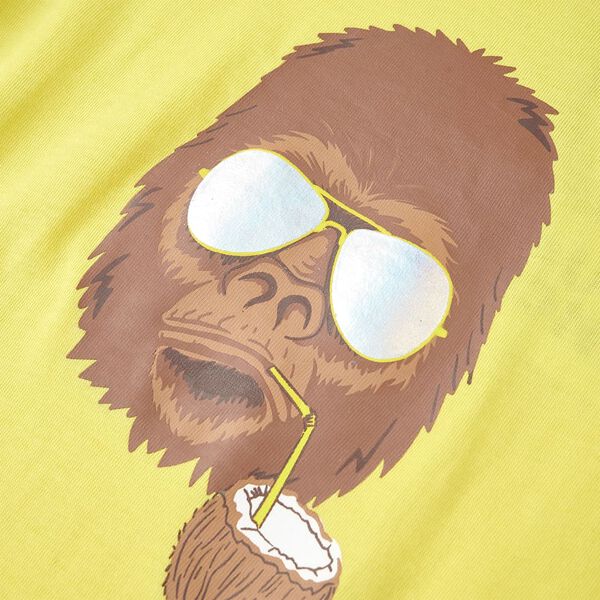 Tricou pentru copii cu m&acirc;neci scurte, galben, 104