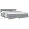 vidaXL Pat cu arcuri cu pernă Manual Gri deschis 180 x 200 cm țesătură