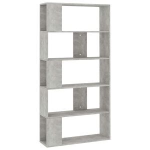 vidaXL Bibliotecă/Separator, gri beton, 80x24x159 cm, lemn prelucrat