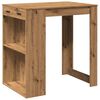 vidaXL Masă de bar, stejar artizanal, 102x70x103,5 cm, lemn prelucrat