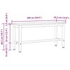 vidaXL Bancă de Dining 2 pcs Stejar Sonoma 100 x 32,5 x 48,5 cm