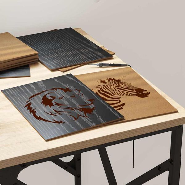 vidaXL Panouri de decor 12 pcs Stejar negru 21 x 30 x 0.3 cm