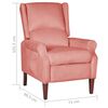 vidaXL Fotoliu rabatabil, roz, catifea