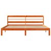 vidaXL Cadru de pat fără saltea, maro ceruit 180x200 cm lemn masiv pin