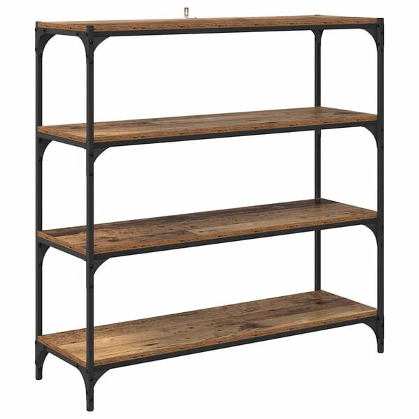 vidaXL Dulap pentru cărți Lemn Vechi 100 x 33 x 100 cm