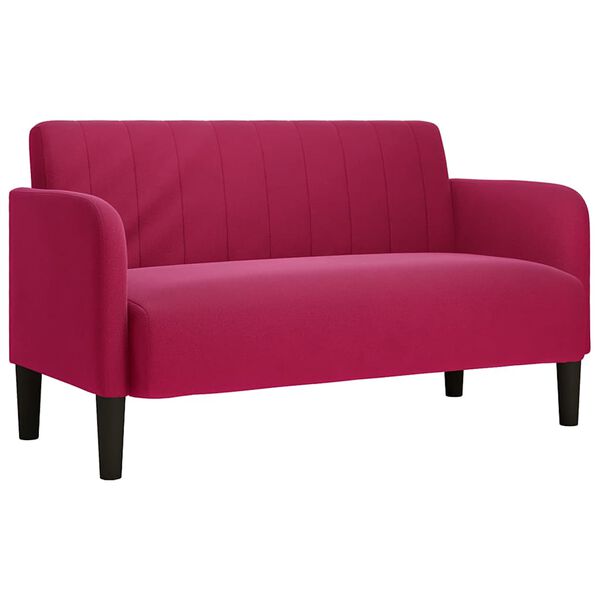 vidaXL Canapea loveseat rosu vin 109 cm catifea
