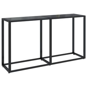 vidaXL Masă consolă, negru, 140x35x75,5 cm, sticlă securizată
