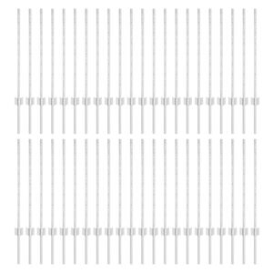 vidaXL St&acirc;lp de gard. 44 pcs Argintiu 120 cm Oțel