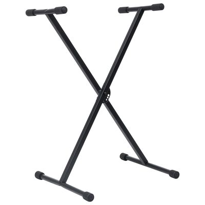 vidaXL Set suport de claviatură și taburet, negru