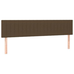 vidaXL Tăblii de pat, maro &icirc;nchis, 200x5x78/88 cm, textil