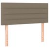 vidaXL Pat box spring cu saltea, gri taupe, 90x190 cm, textil