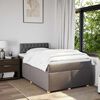 vidaXL Pat box spring cu saltea, taupe, 120x190 cm material textil
