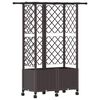 vidaXL Pat Ridicat cu Trellis și Acoperiș Maro 124 x 40 x 142 cm PP