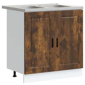 vidaXL Dulap baza chiuvetă Porto 2 buc. Maro 80 x 46 x 81,5 cm