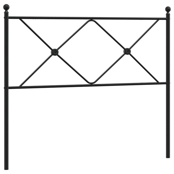 vidaXL Tăblie de pat de schimb metalică, negru, 100 cm