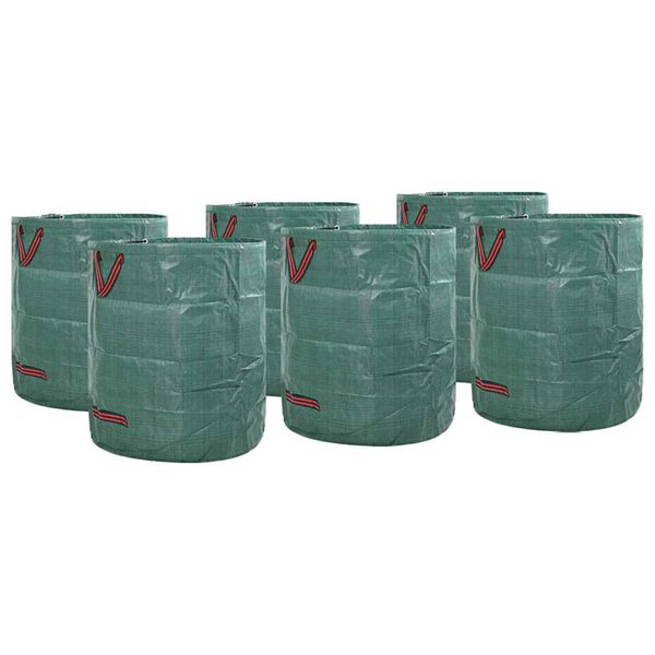 vidaXL Saci pentru deșeuri din grădină 12 pcs Verde 67 x 67 x 75.5 cm