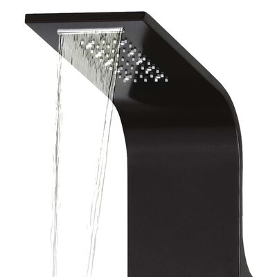 vidaXL Unitate panou de duș, negru, 20x44x130 cm, aluminiu