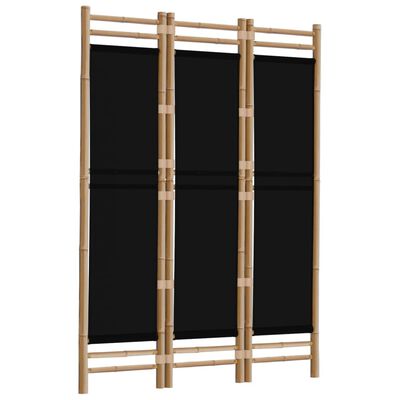 vidaXL Separator de cameră pliabil cu 3 panouri 120 cm bambus și pânză