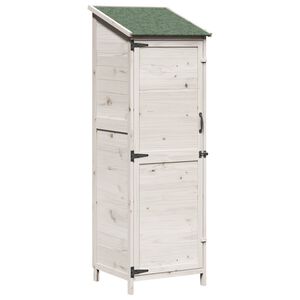 vidaXL Sălaș de grădină Alb 59,5 x 56 x 176,5 cm Lemn prelucrat